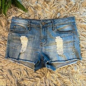 STS Blue jean ripped frayed shorts